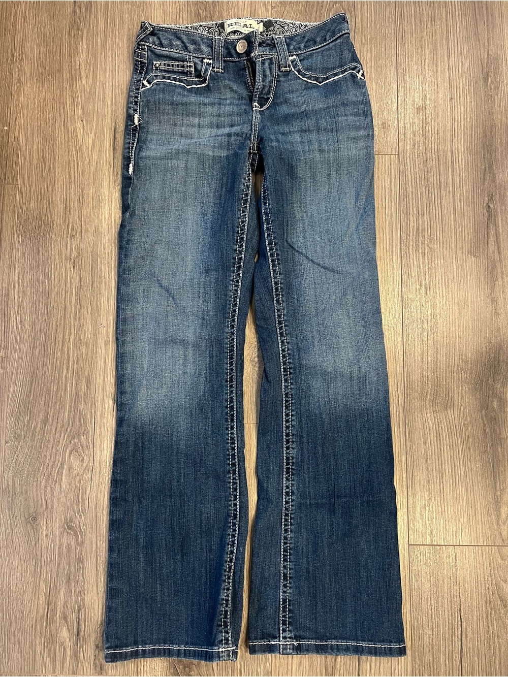 Ariat Kids Bootcut Jeans in Medium Blue Wash